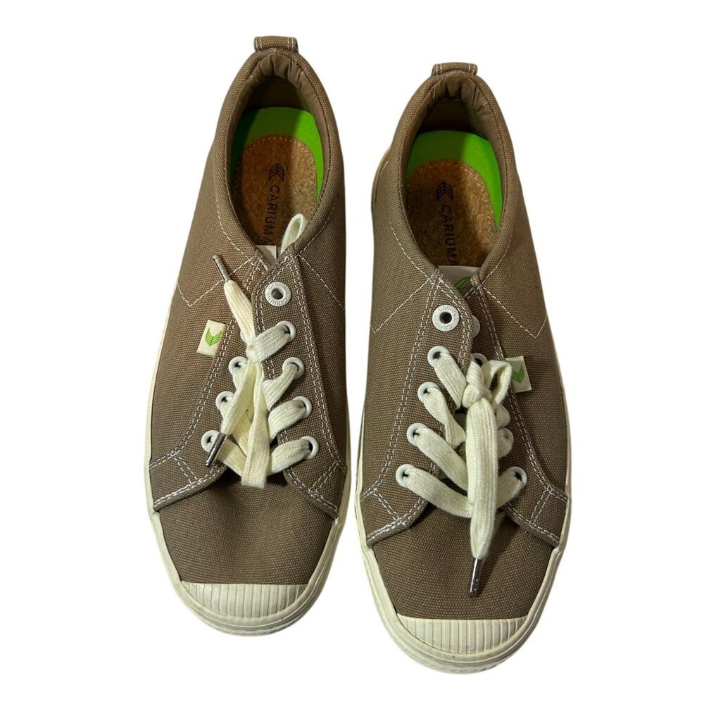Carium Womens OCA Low Burnt Sand Canvas Contrast Thread Sneaker Size 9